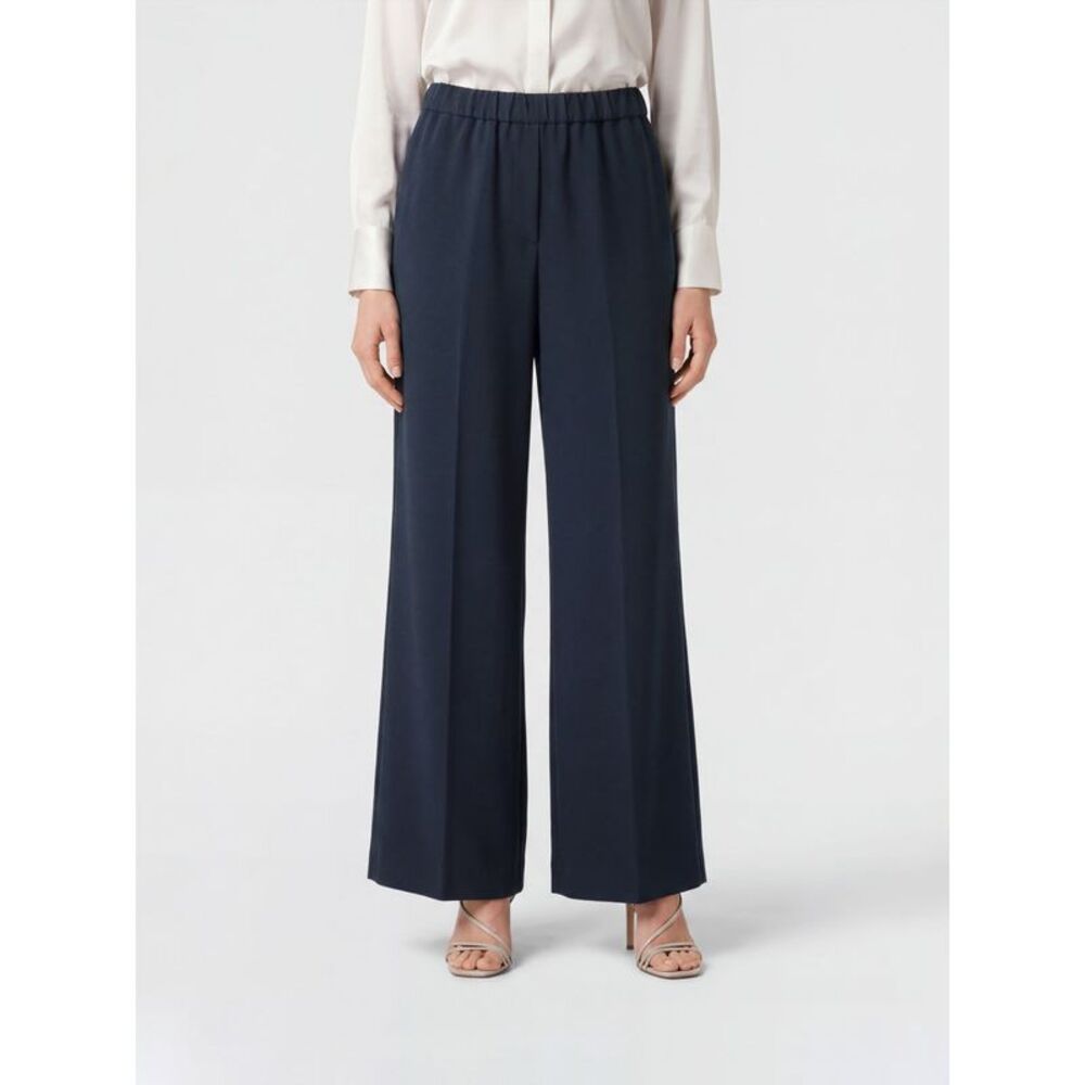 Aspesi Women Wide Leg Criªpe Trousers Aspesi With Elasticated Waist